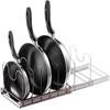 7 Tires Pan and Pot Lid Organizer Expandable Pan and Pot Organizer Rack Kitchen Cabinet Countertop Bakeware Lid Holder view 1