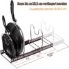 7 Tires Pan and Pot Lid Organizer Expandable Pan and Pot Organizer Rack Kitchen Cabinet Countertop Bakeware Lid Holder view 3