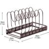 7 Tires Pan and Pot Lid Organizer Expandable Pan and Pot Organizer Rack Kitchen Cabinet Countertop Bakeware Lid Holder view 4