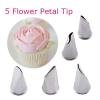 5pcs Cake Piping Nozzles Stainless Steel Piping Tips Cake Decorating Tools Icing Nozzles For Holiday Party Icing Tips view 3