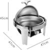 KFJZGZZ Round Food Warmer Chafing, Chafing Dishes Cafeteria Hotel Insulation Food, Long Insulation Time and Easy to Clean, with Food Tray and Clip, 400W Electric Heating view 2