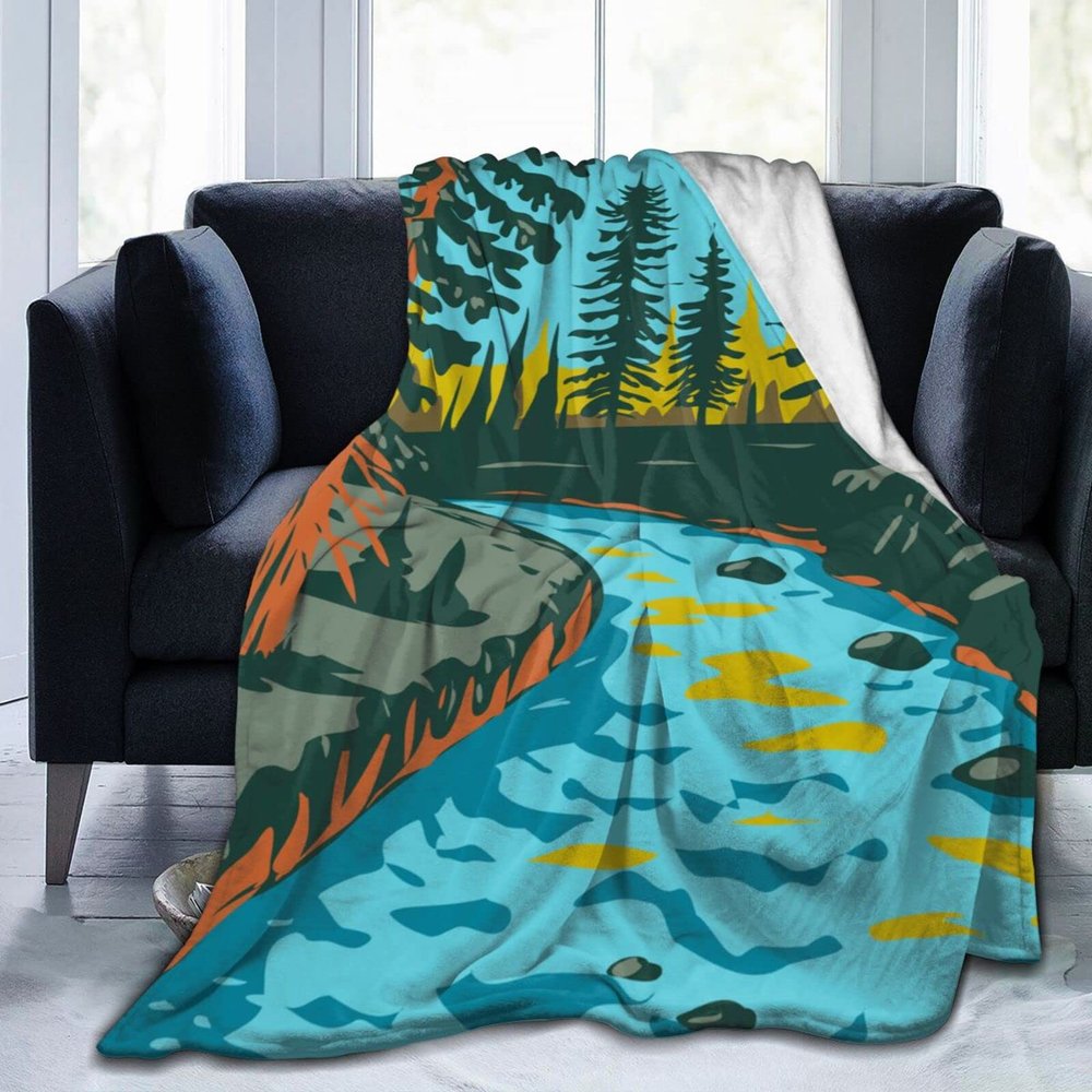 Apache Sitgreaves National Forest Along The Edge of The Mogollon Throw Blanket for Couch Bed Sofa 50"x40" Super Soft Cozy Flannel Blanket Lightweight Fuzzy Warm Blanket