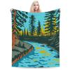 Apache Sitgreaves National Forest Along The Edge of The Mogollon Throw Blanket for Couch Bed Sofa 50"x40" Super Soft Cozy Flannel Blanket Lightweight Fuzzy Warm Blanket view 2