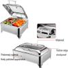 KFJZGZZ Chafing Dishes, Catering Food Warmer, Electric Square Buffet Servers and Warmers with Visible Lids, Ideal for Parties, Buffet, 6L- Adjustable Temperature (30-80) view 3