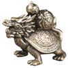 Cabilock Brass Dragon Turtle Sculpture 1.5 Inch Feng Shui Miniature Ornament for Home and Office Decor Feng Shui Turtle Figurine to Enhance Wealth and Longevity view 1