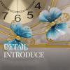 Wall Clock,Large Decorative Deer Wall Watch NonTicking Metal Modern Bird Design Silent Wall Clocks for Living Room Bedroom Dining Room Decor view 3