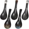 Ciieeo 5pcs Japanese Style Ceramic Soup Spoon Rice and Porridge Spoons for Home Kitchen Tableware Food-grade Design Smooth Handle for and Serving Oats view 1