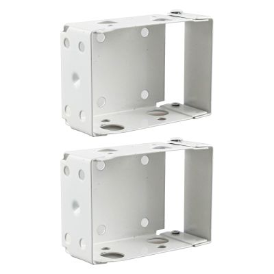 2Pcs Box Mounting Brackets for 2 Inch Mini Blinds - Low Profile Box Mounting Bracket for Window Blinds Headrail - Blind Brackets for Window Blinds, White