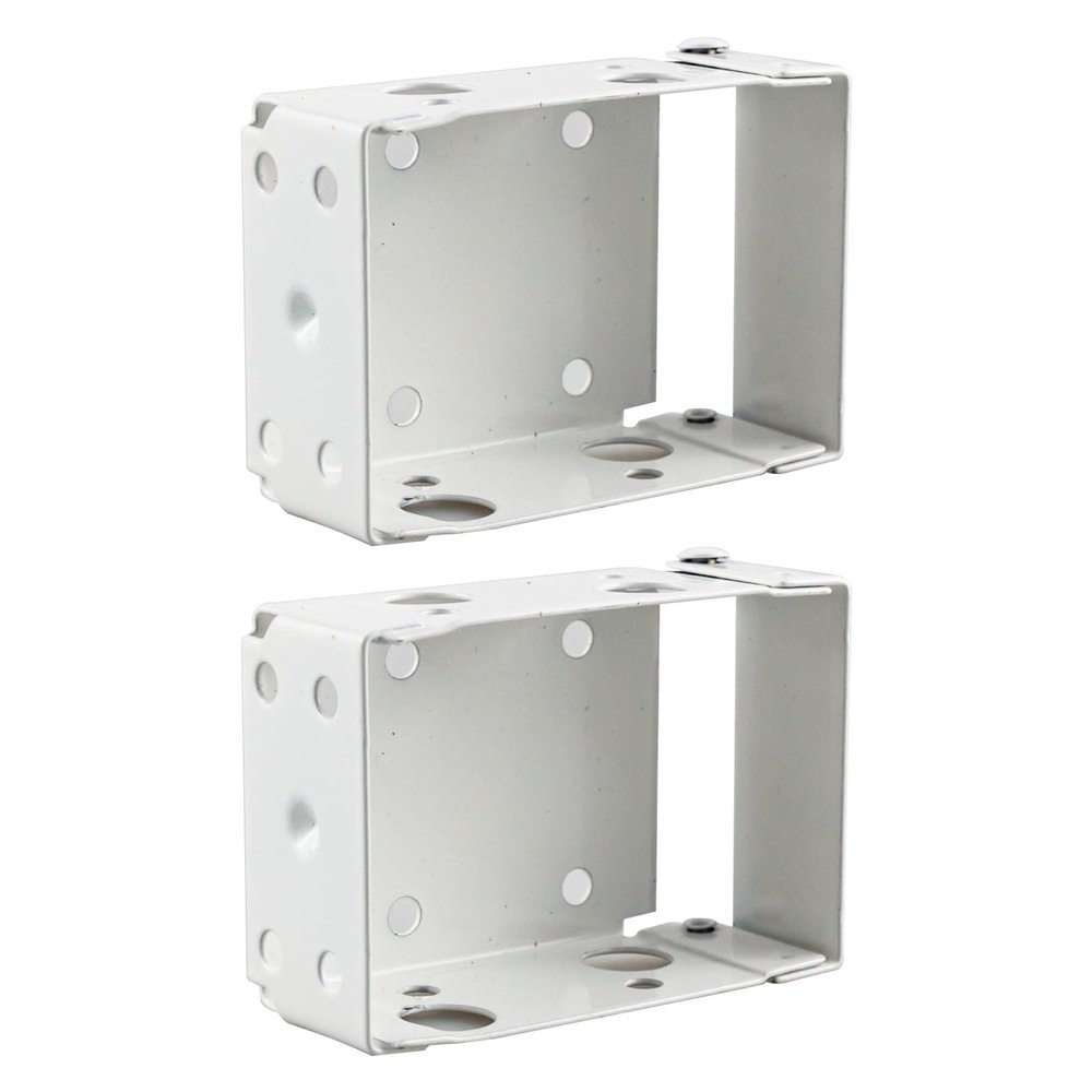 2Pcs Box Mounting Brackets for 2 Inch Mini Blinds - Low Profile Box Mounting Bracket for Window Blinds Headrail - Blind Brackets for Window Blinds, White