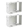 2Pcs Box Mounting Brackets for 2 Inch Mini Blinds - Low Profile Box Mounting Bracket for Window Blinds Headrail - Blind Brackets for Window Blinds, White view 1
