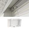 2Pcs Box Mounting Brackets for 2 Inch Mini Blinds - Low Profile Box Mounting Bracket for Window Blinds Headrail - Blind Brackets for Window Blinds, White view 4