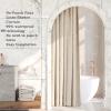 AcxdJnye Linen Style Shower Curtain Heavy Duty Bath Curtain with C-Hooks Shower Curtains for Bathroom Waterproof Shower Curtain view 2