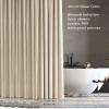 AcxdJnye Linen Style Shower Curtain Heavy Duty Bath Curtain with C-Hooks Shower Curtains for Bathroom Waterproof Shower Curtain view 3