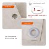 AcxdJnye Linen Style Shower Curtain Heavy Duty Bath Curtain with C-Hooks Shower Curtains for Bathroom Waterproof Shower Curtain view 4