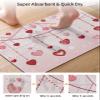 BOSIJOY Bath Mat Absorbent Bathroom Rug,Valentine's Day Love Red Stripes Non Slip Quick Dry Bath Rugs Diatomite Stone Shower Mat,Romance Pink Gradient Washable Doormat Kitchen Mats 24x36in view 3