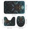 Dunmat Rustic Octopus Shower Curtain Sets for Bathroom, 4 Pieces Dark Sea Animal Patterns Bathroom Decor Set Waterproof Shower Curtains with 12 Hooks Toilet Lid Rug and Bath Mat view 3
