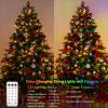 echosari 2 Pack Color Changing String Lights, 33 Ft 100 LED Christmas Fairy Lights Battery Operated Green Wire String Lights with Remote Timer for Bedroom Garden Party Wedding Deco (Multicolor) view 2