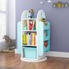 BKEKM Standing Bookcase Wood Storage Book Shelf for Kids Bookcase 360 Rotating Bookshelf 24 X 46inch Fashion Office Bookshelf view 2