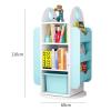 BKEKM Standing Bookcase Wood Storage Book Shelf for Kids Bookcase 360 Rotating Bookshelf 24 X 46inch Fashion Office Bookshelf view 3