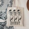 BLUPARK Howd-yy Gift How-y Inspired Tote Bag Western How-y Gifts Western Shoulder Bag Wes-tern Country Gift How y Cowboy Skeleton Bag (Howdy Tote) view 4