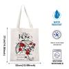 TOBGBE Black Rose Gifts K-pop Idol Team Inspired Canvas Tote Bag Album Idea Merchandise K-Pop Music Fans Gift (Holding Rose) view 3