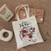 TOBGBE Black Rose Gifts K-pop Idol Team Inspired Canvas Tote Bag Album Idea Merchandise K-Pop Music Fans Gift (Holding Rose) view 4