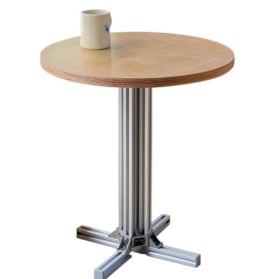 CMYAOYC End Table, Side Table for Living, Small Drink Table Side Table with Metal Feet, Sturdy End Table with Premium Plywood Board, Easy Assembly (Size : Round Tabletop)