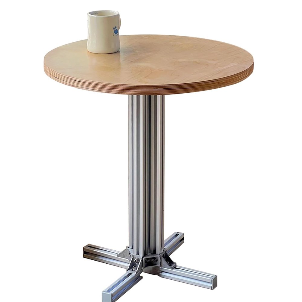 CMYAOYC End Table, Side Table for Living, Small Drink Table Side Table with Metal Feet, Sturdy End Table with Premium Plywood Board, Easy Assembly (Size : Round Tabletop)