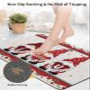Bath Mat Absorbent Bathroom Rug,Love Dwarf Valentine's Day Rose Flower Non Slip Quick Dry Bath Rugs Diatomite Stone Shower Mat,Mother's Day Romantic Petal Floral Washable Doormat Kitchen Mats 24x36in view 4