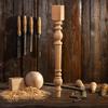 Farmhouse Wood Table Leg, Natural Wood Furniture, Sofa, Armchair, Coffee Table, Turning Feet For Decoration (40 Inch / 100 cm) view 2