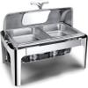KFJZGZZ Food Warmer Chafing, Rectangle Chafing Dishes Buffet Hotel Cafeteria Heating and Holding Food, Energy Efficient and Easy to Clean, Large Capacity view 2