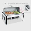 KFJZGZZ Food Warmer Chafing, Rectangle Chafing Dishes Buffet Hotel Cafeteria Heating and Holding Food, Energy Efficient and Easy to Clean, Large Capacity view 4
