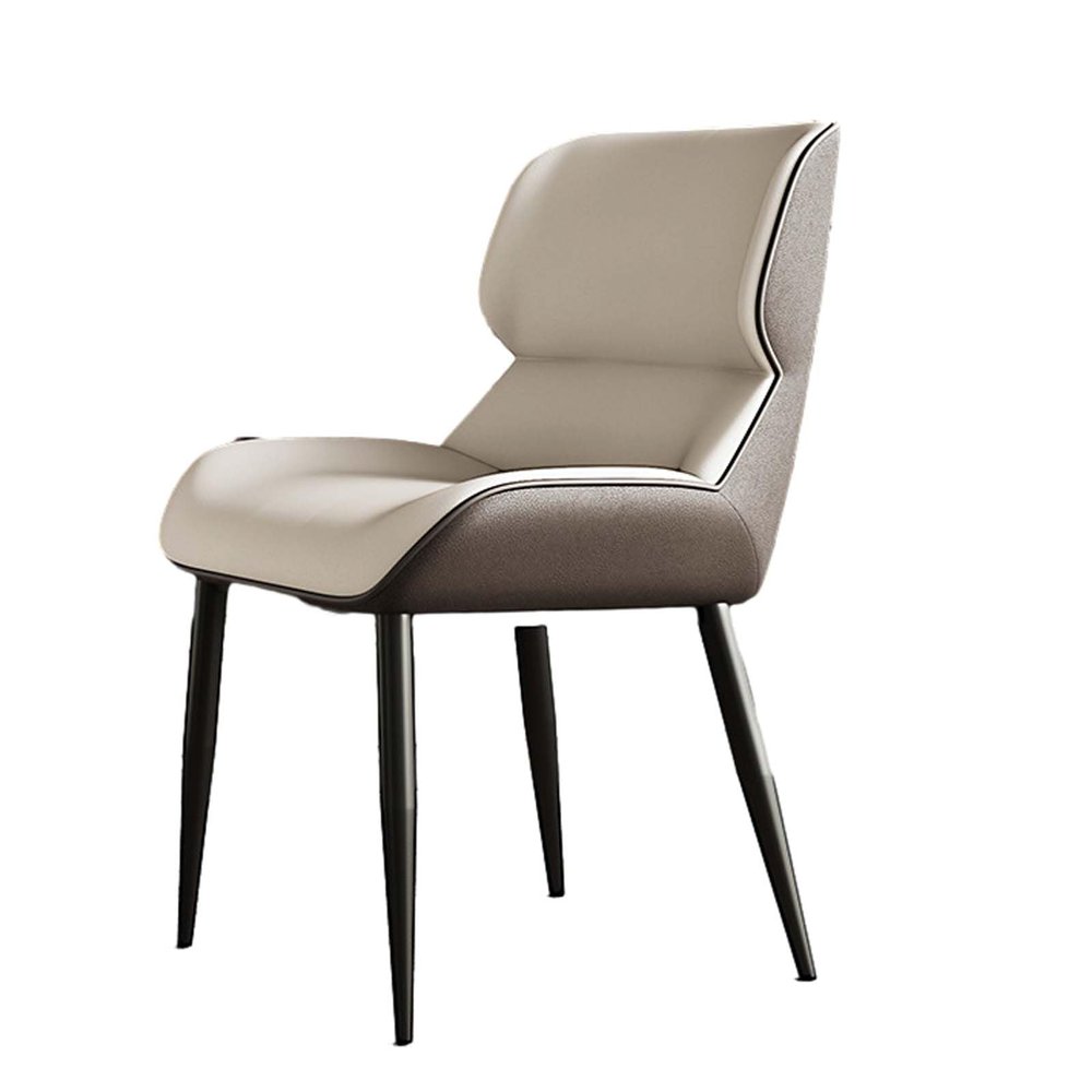 YSUEFIJO Kitchen & Dining Room Chairs, High Back PU Leather Chairs, Modern Dining Room Chairs, Kitchen Chairs with Metal Legs, Upholstered Dining Chairs for Dining Room, Kitchen, Vanity