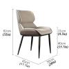 YSUEFIJO Kitchen & Dining Room Chairs, High Back PU Leather Chairs, Modern Dining Room Chairs, Kitchen Chairs with Metal Legs, Upholstered Dining Chairs for Dining Room, Kitchen, Vanity view 3
