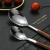 50-piece Wood Silverware Set Flatware Set for 10,Kitchen Utensil Tableware sets Include Spoon,Stainless Steel Flatware Cutlery Set,Mirror Polished for Home,Restaurant, Wedding,Party view 4