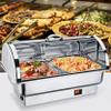 KFJZGZZ Stainless Steel Chafing Dishes, 9L Buffet Server and Warmers, Catering Food Warmers with 90 Half Clamshell for Parties, Buffets, Banquets - Adjustable Temperature(35-80 ) view 2