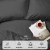 6Pcs Sheet Set - Super Queen 66 x 80 Sheets - 800 Thread Count Egyptian Cotton Bed Sheets- 15 Inch deep Pocket Fitted Sheet with Elastic All Around (Dark Grey Solid - Super Queen 66 x 80) view 4