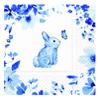 Indigo Rosettes Bunny Cocktail Napkins - 40 Count 3-Ply (2 Packages of 20CT) - 5x5 Inches - Easter Party Essential view 1
