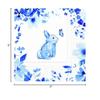 Indigo Rosettes Bunny Cocktail Napkins - 40 Count 3-Ply (2 Packages of 20CT) - 5x5 Inches - Easter Party Essential view 2