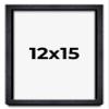 12x15 Shadow Box Black Farmhouse Wood Texture Display Frame | 1 Inch Deep | 0.75 Inch Moulding Width | Includes Shatter Resistant Acrylic Plexiglass, Backing & Hanging Hardware view 1