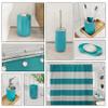 Nestl Bathroom Set - Teal Bathroom Accessories Set, 20PC Bathroom Accessory Set, Shower Curtain Set with Liner, Toothbrush Holder, Soap Dispenser, Soap Dish, Toilet Brush Holder, and Trash Can view 3