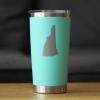 Bevvee New Hampshire State Outline - Insulated Coffee Tumbler Cup with Sliding Lid - Stainless Steel Travel Mug - New Hampshire Gifts for Women and Men - Teal view 2