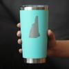 Bevvee New Hampshire State Outline - Insulated Coffee Tumbler Cup with Sliding Lid - Stainless Steel Travel Mug - New Hampshire Gifts for Women and Men - Teal view 3