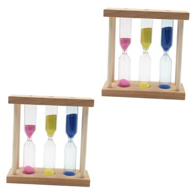 PRETYZOOM 2pcs Sandglass Hourglass Timer Nautical Decor Home Decor for Cooking Games Exercise Random Color