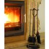 JLXJYS 76cm/30in Fireplace Tool Set for Indoor Outdoor, Fire Place Tool Kit with Tongs Shovel Broom Poker, Cast Iron Accessories Set for Stove Hearth view 2