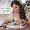ENSO Japanese Zen Garden Kit for Desk - Inori Premium Sand Garden Gift Set for Meditation Therapy - Mini Zen Dcor Office Desktop Accessories - Solid Wood Tray, 4 Hand Crafted Spheres & Custom Holder view 2