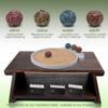 ENSO Japanese Zen Garden Kit for Desk - Inori Premium Sand Garden Gift Set for Meditation Therapy - Mini Zen Dcor Office Desktop Accessories - Solid Wood Tray, 4 Hand Crafted Spheres & Custom Holder view 3