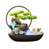 FRANCES Waterfall Indoor Water Fountain Artificial Bonsai Table Fountain with LED Lights Zen Fountain for Home Office Bedroom Desk Decoration Indoor Fountain view 1