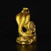 Brass Snake Statue Cobra Home Porch Wine Cabinet Table Decoration Fortune Gathering Snake Zodiac Snake view 1