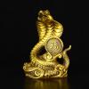 Brass Snake Statue Cobra Home Porch Wine Cabinet Table Decoration Fortune Gathering Snake Zodiac Snake view 2